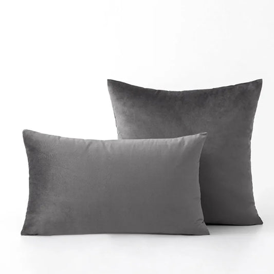 Inyahome Soft Velvet Cushion Cover - Pink Grey Beige Green Decorative Pillowcase For Bedroom Sofa 30x50cm 45x45cm