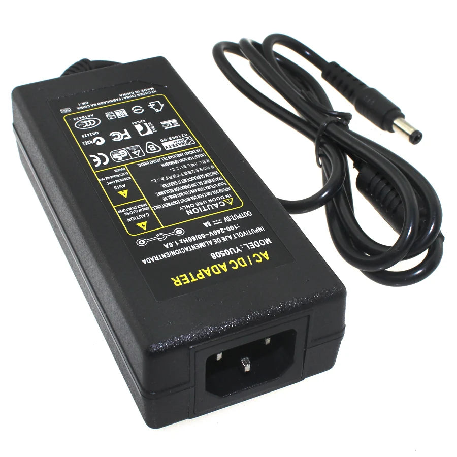 AC to DC 12V Switching Power Supply Adapter - 220V to 12V SMPS Transformer, 1A–10A LED Power Supply