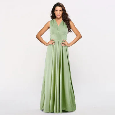 Multiway Convertible Boho Maxi Dress – DIY Wrap Infinity Bandage Long Dress for Women, Party, Bridesmaid & Club Wear