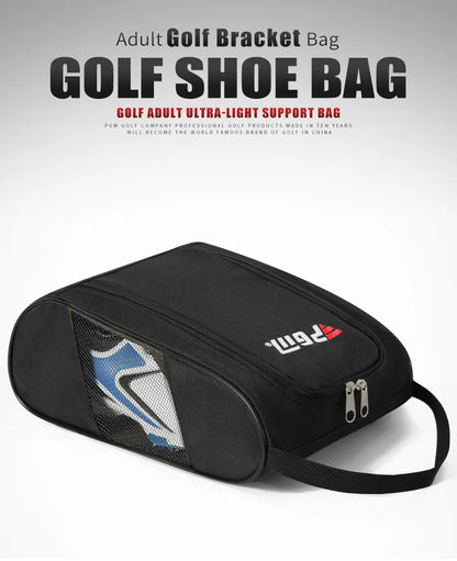 PGM Portable Mini Golf Shoe Bag – Lightweight Nylon Carrier & Golf Ball Holder Pouch with Tee Storage for Sports Accessories