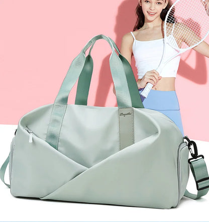 Women's Sports Gym Bag - Travel Dry Wet Tote, Multifunctional Weekend Duffle for Fitness, Yoga & Swimming