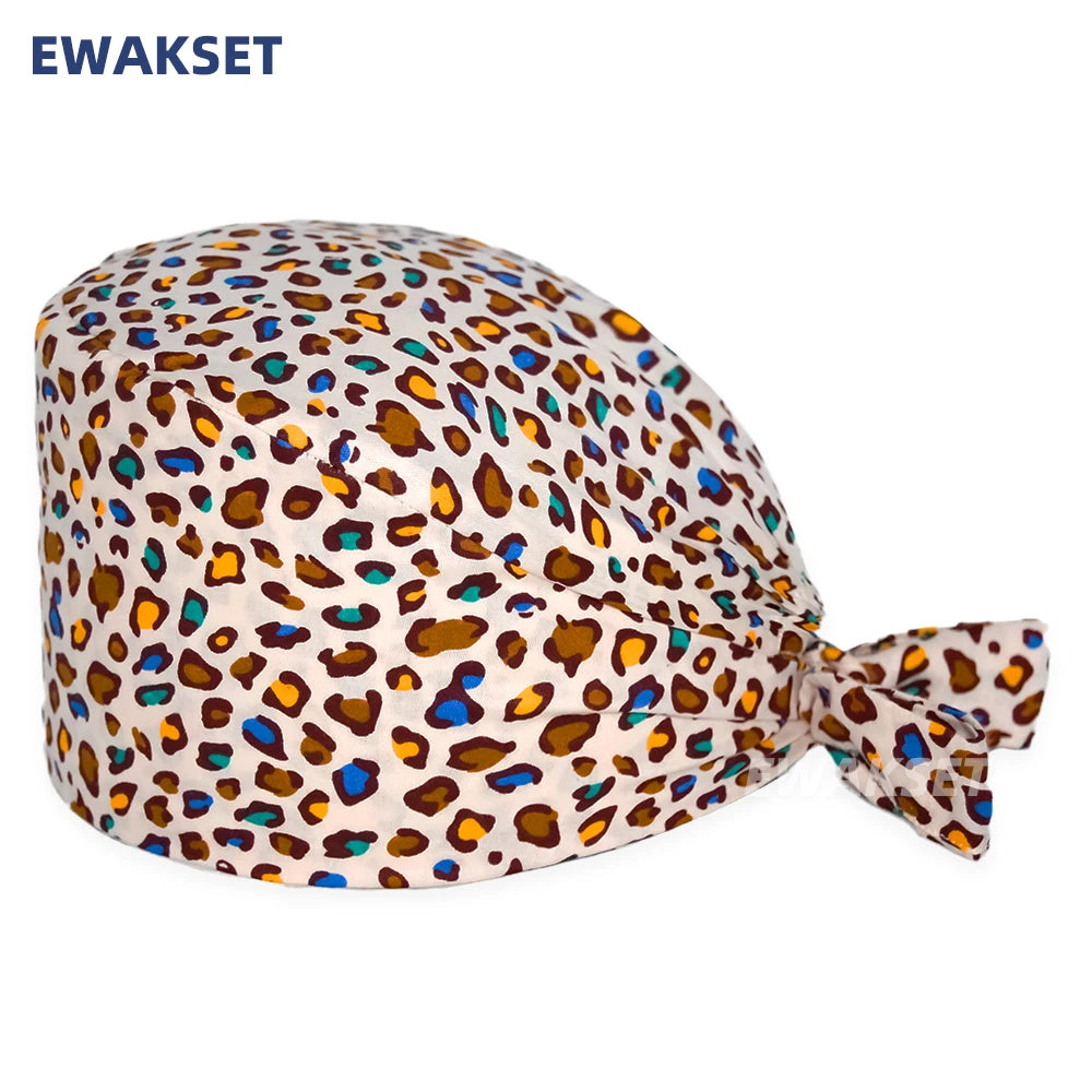 Unisex Soft Scrub Cap – Cartoon Print Surgical Hat for Men and Women, Operating Room Nursing Accessories