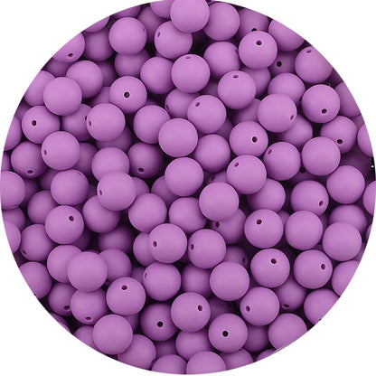 LOFCA Silicone Teething Beads - 20pcs 15mm Round Baby Chew Beads for DIY Teether Toys Infant Accessories
