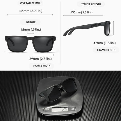KDEAM Photochromic & Polarized Sunglasses - Category 3 Polarization, Unique Frame Surface Eyewear for Men & Women with Case