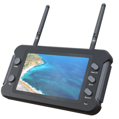 5.8G FPV Monitor with DVR – 40CH 4.3 Inch LCD Display, Auto Search, NTSC/PAL Video Recording for RC Multicopters