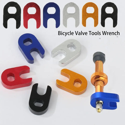 Aluminum Alloy Valve Core Tool - Portable Bicycle Repair Wrench for Valve Removal & Installation