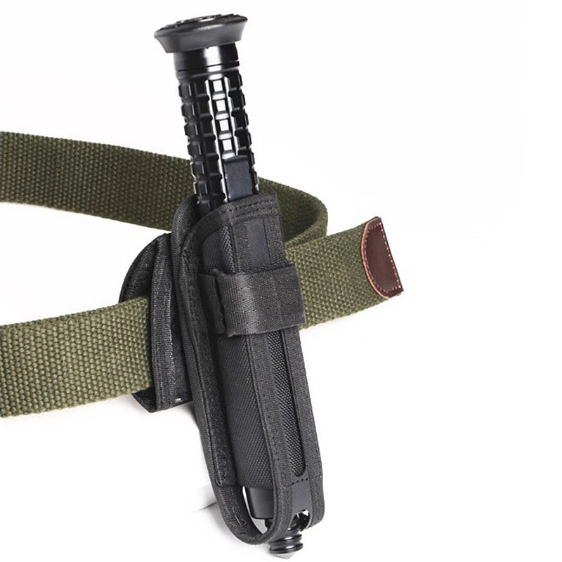Tactical Nylon Baton Holster - 360 Degree Rotating Molle Pouch Bag for Hunting, Airsoft & Magazine Storage Organizer