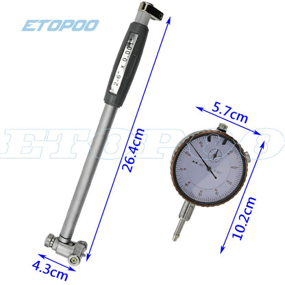 2" - 6" Dial Bore Indicator Gauge | 0.001" Deep Engine Hole Measurement, 50-160mm, 0.01mm Precision