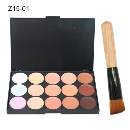 15-Color Professional Concealer & Contour Palette – Full Coverage Camouflage Cream Foundation Makeup Kit