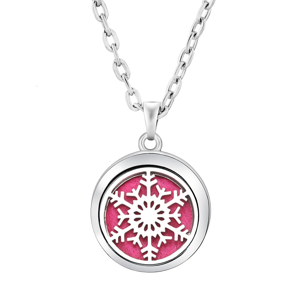 Stainless Steel Tree of Life Aromatherapy Necklace – Essential Oil Diffuser Pendant for Women