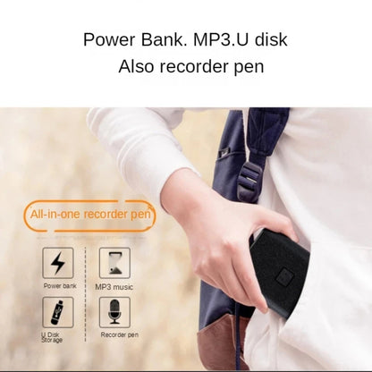 8-64GB Digital Voice Recorder – Hidden Sound-Activated Espia Dictaphone with Magnet, Long-Distance Recording, MP3 & U-Disk