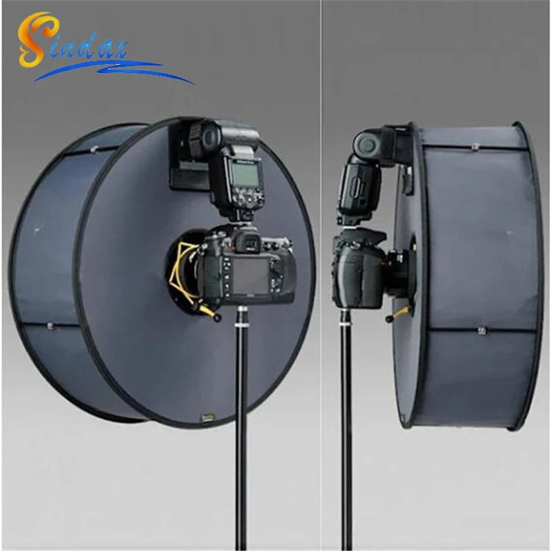 45cm Ring Softbox Speedlight Flash Diffuser - Foldable Soft Box for Canon Nikon Camera Flash Lighting