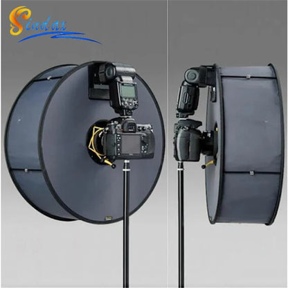 45cm Ring Softbox Speedlight Flash Diffuser - Foldable Soft Box for Canon Nikon Camera Flash Lighting