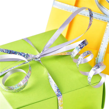 Satin Laser Ribbon for Balloons: Foil Curling Ribbons for Birthday Parties, Weddings, DIY Decorations and Gift Wrapping