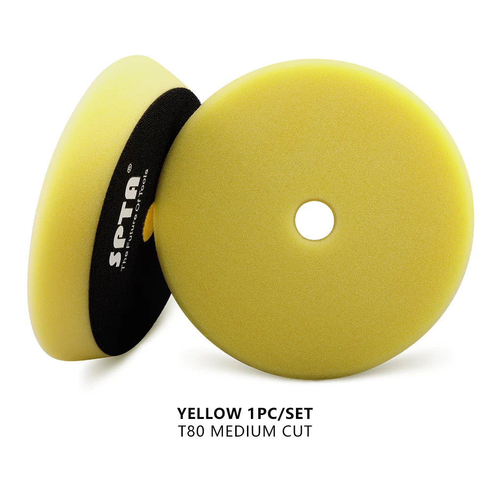 SPTA Car Buffing Polishing Pads – 3", 5", 6" T-Shape Sponge for DA/RO/GA Buffer Polisher