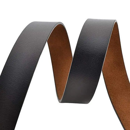 CEXIKA 2024 Men’s Genuine Leather Belt – Luxury Designer Waist Belt (140-170cm, High Quality Split Leather)