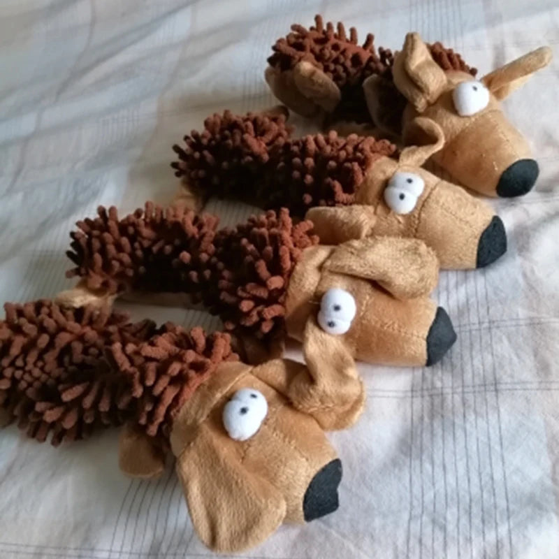 Durable Plush Dog Toy - Squeaky Animal-Shaped Chew Toy for Small Dogs and Puppies