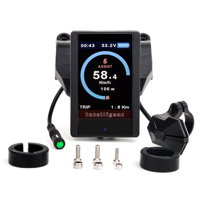 P850C Electric Bicycle Indicator – Full-Color LCD BF-UART Display for Bafang Mid Hub Motor, 36V-60V E-Bike