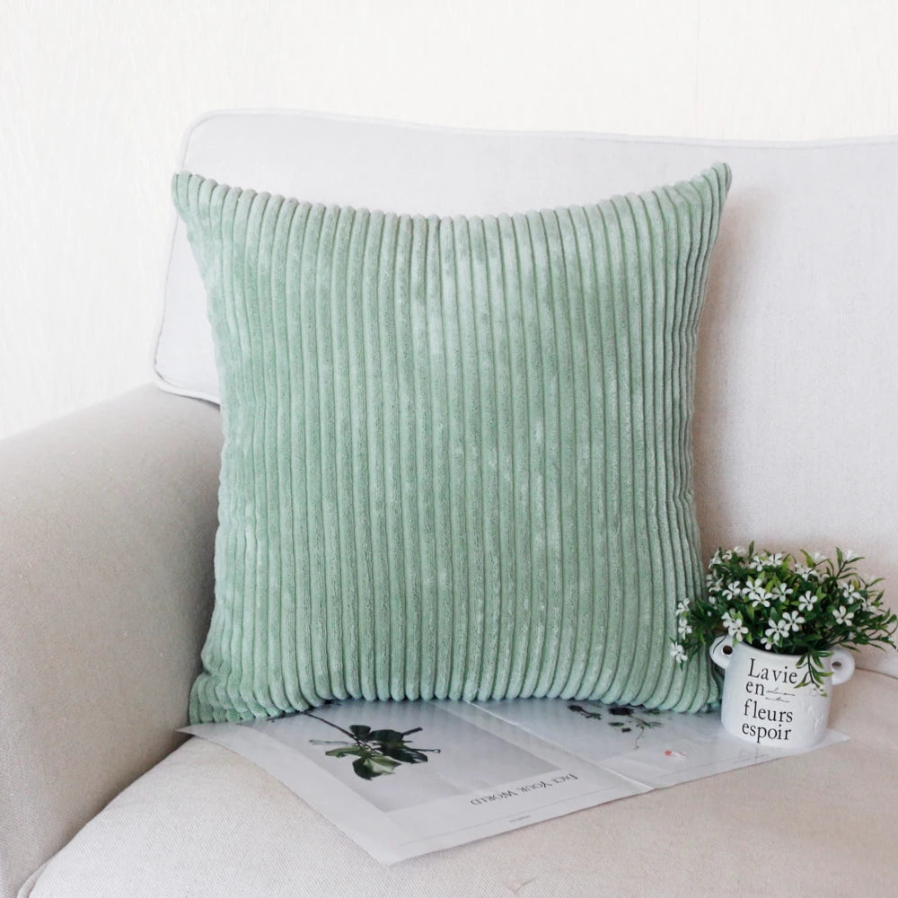 Striped Corduroy Body Pillow Cover - Plush Long Cushion Case for 50x70/50x100/50x120CM Bedding & Home Comfort