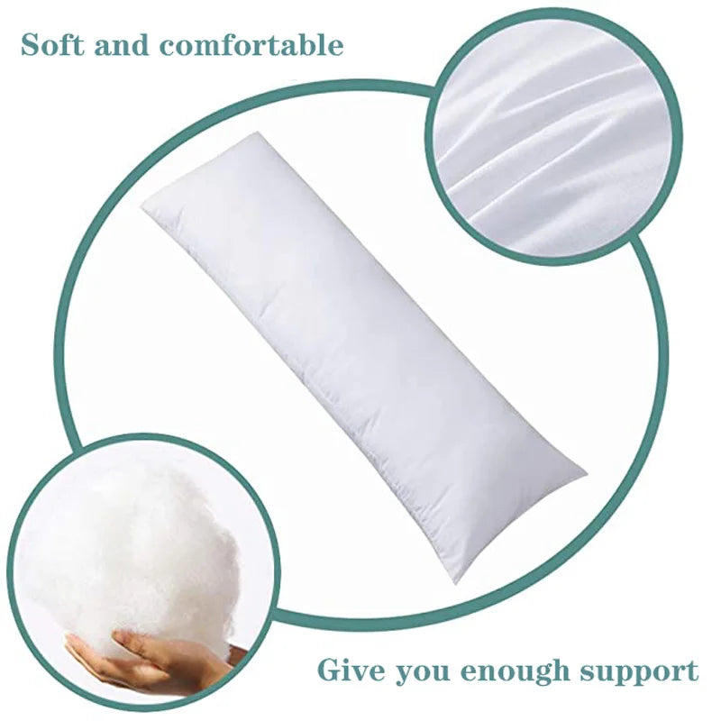 Full Body Pillow Insert – 50x160cm/50x150cm/120x40cm Long White Hug Pillow, Anime Dakimakura Rectangle Cushion