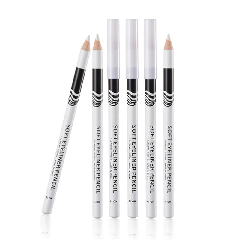 Waterproof White Eyeliner Pencil – Quick-Dry, Long-Lasting No-Bloom Eye Liner Pen for Professional Makeup