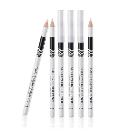 Waterproof White Eyeliner Pencil – Quick-Dry, Long-Lasting No-Bloom Eye Liner Pen for Professional Makeup
