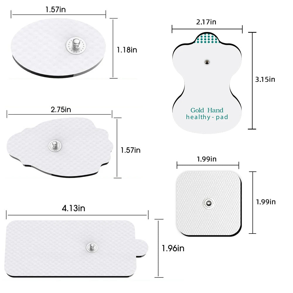 Electrostimulation Patches: TENS Electrode Pads for Acupuncture, Physiotherapy, EMS Muscle Stimulator & Slimming Machines - Nerve Stimulation