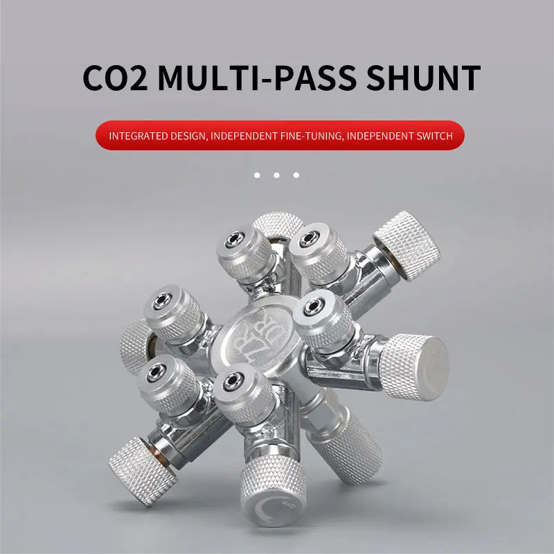 ZRDR Stainless Steel Aquarium CO2 Multi-Way Distributor – Splitter Needle Valve, Check Valve & Bubble Counter for Solenoid Regulator