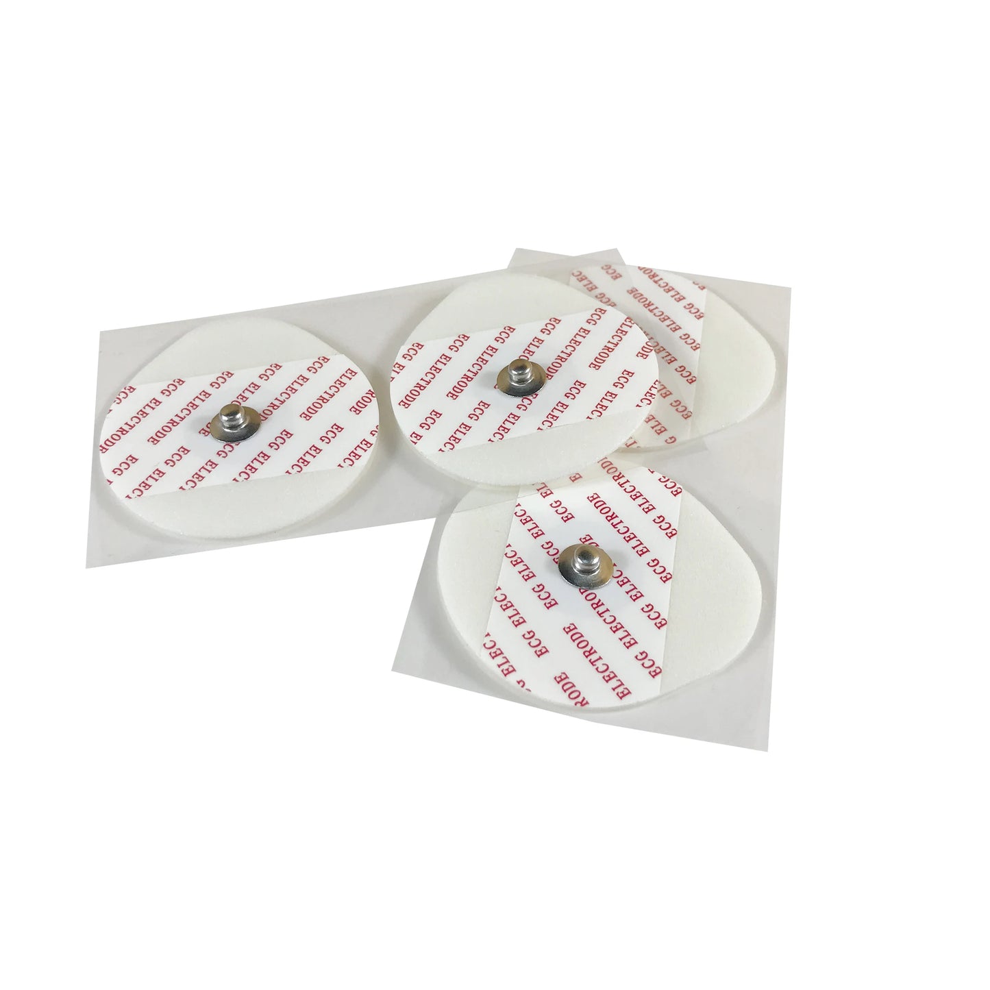 50-Pack Disposable ECG Electrodes — 43×46mm Non-Woven Medical Electrode Pads for EKG Accessories