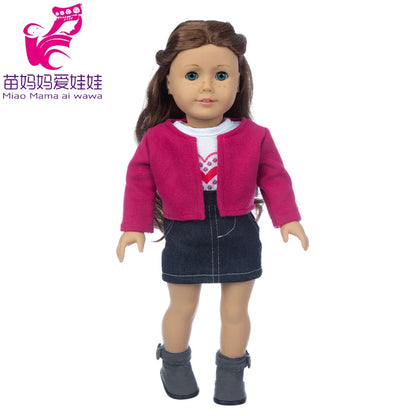18-Inch Girl Doll Winter Coat — 43cm Baby Doll Jacket Outfit for Dressing