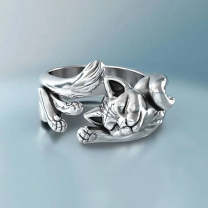Retro Frog & Toad Animal Rings – Adjustable Silver Color Unisex Statement Rings for Women & Men, Artistic Open Design Gift Jewelry