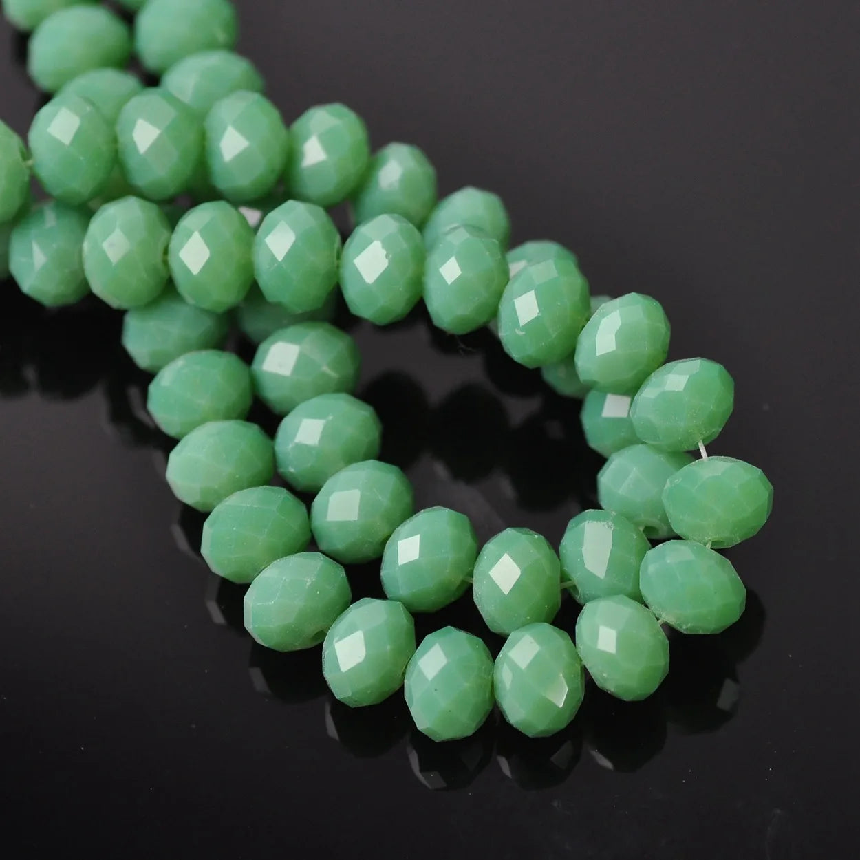 Czech Crystal Spacer Beads - Rondelle Faceted Glass Beads in Multiple Sizes for DIY Jewelry Making Crafts