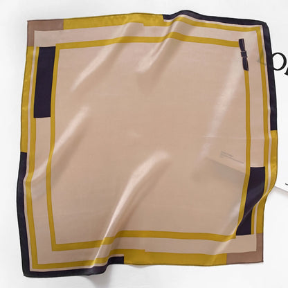 New 2024 Pashmina Scarf – 100% Mulberry Silk Small Shawl, Summer Beach Poncho, Women’s Hijab, Bandana & Kerchief 53x53cm