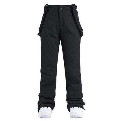 Men & Women Winter Ski Pants – Windproof Waterproof Snowboard Suspender Trousers Thick Warm Plus Size