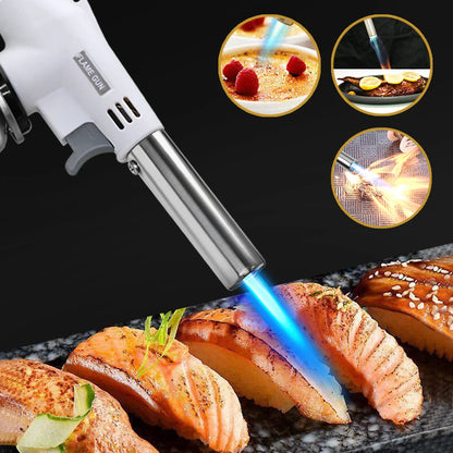 Welding Gas Torch Flame Gun - Butane Auto-Ignition Burner for Soldering, Cooking, Heating, Blowtorch Lighter