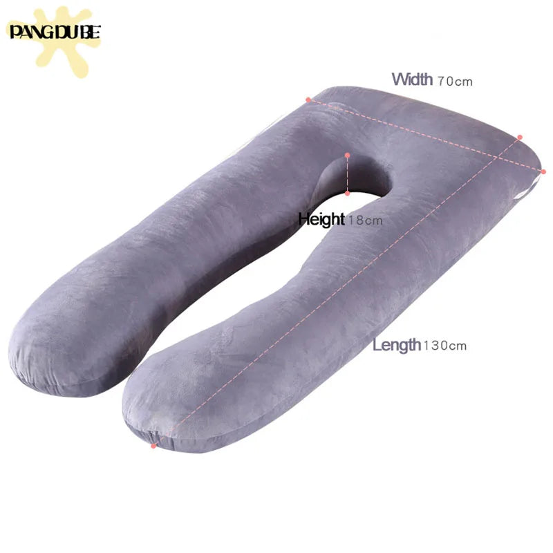 PANGDUBE Pregnancy Pillow 130x70cm – Nursing, Waist & Sleeping Cushion for Pregnant Women