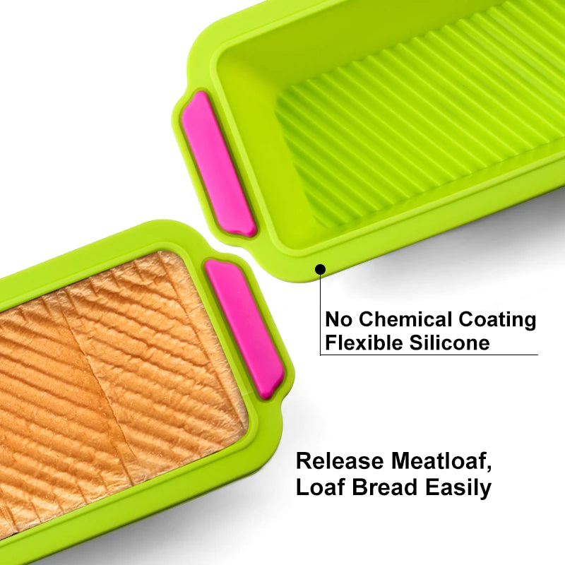 FAIS DU Rectangular Silicone Bread Pan — Non-Stick Toast & Cake Mold, Long Square Bakeware Tray