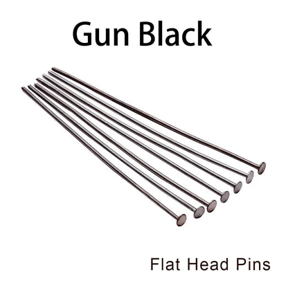 Jewelry Eye Pins & Ball Head Pins - 100/200pcs DIY Findings for Earrings Bracelets Pendants 16-60mm Craft Making Supplies