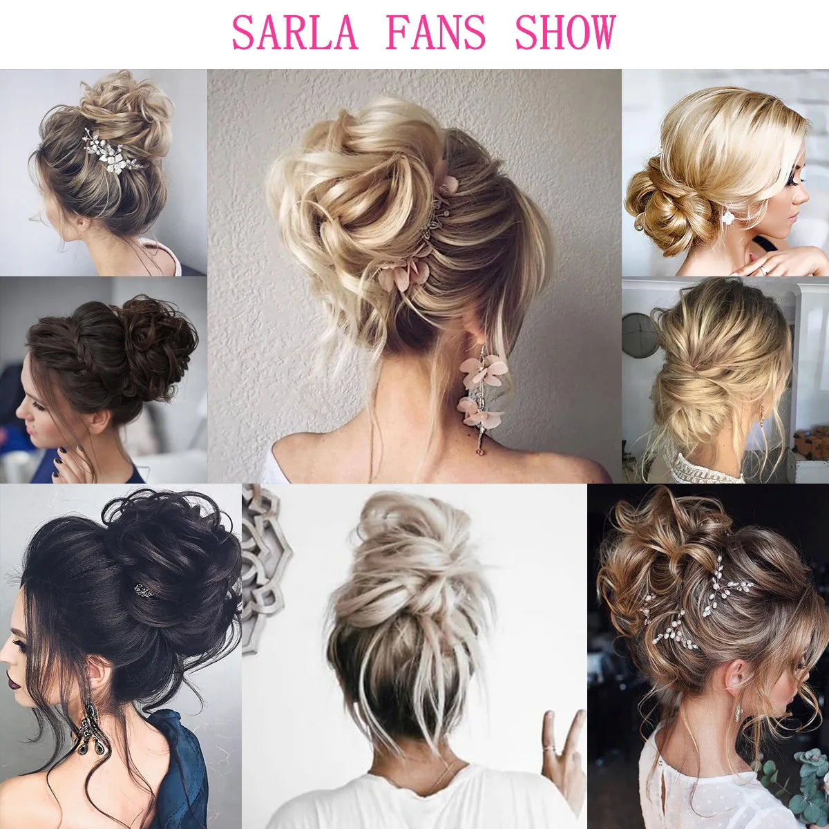 Synthetic Messy Hairpiece Chignon Scrunchie – Blonde & Brown Donut Bun for Women, Elastic Daily Use Hair Extension H9