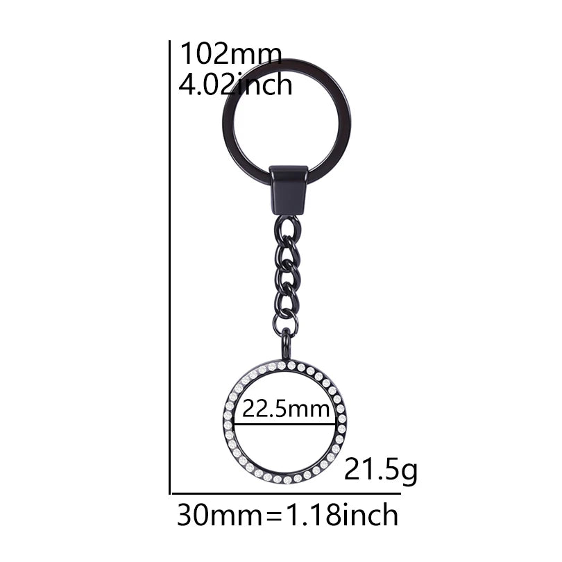25-40mm Round Openable Reliquary Locket - Photo Memory Pendant, Cremation Ashes Keepsake, Glass Keychain & Memorial Jewelry
