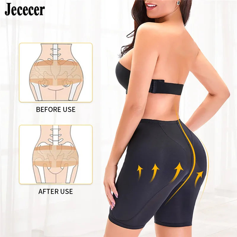 Women’s Buttock Enhancing Shapewear – Push-Up Padding Panties with Waist Trainer & Hip/Thigh Contouring Shorts