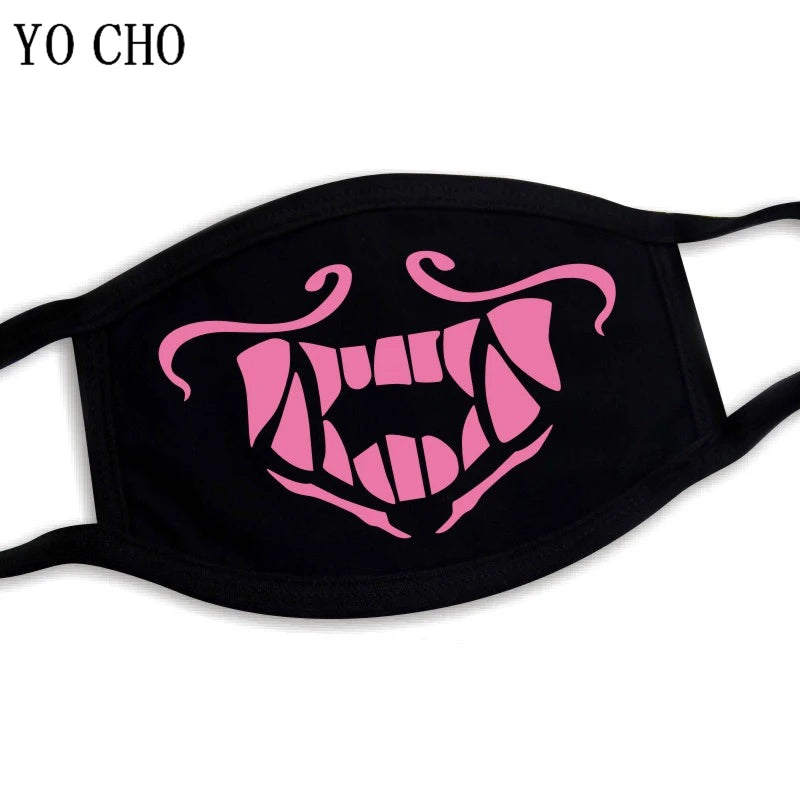 YO CHO Unisex Cotton Dust Mouth Mask – Anime Cartoon Respirator, Warm Mouth Muffle, Perfect Birthday Party Gift