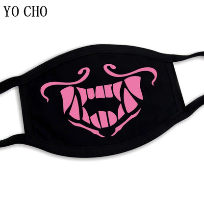 YO CHO Unisex Cotton Dust Mouth Mask – Anime Cartoon Respirator, Warm Mouth Muffle, Perfect Birthday Party Gift