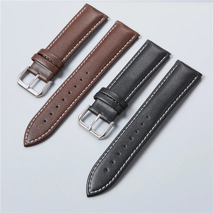 Genuine Leather Watchbands – Calfskin Replacement Straps for Men & Women, 18mm-24mm