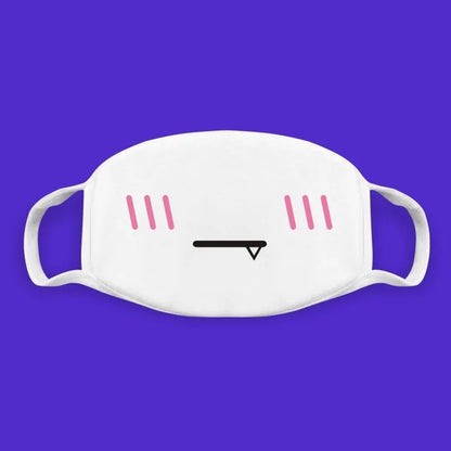 Kawaii Anime Expression Cotton Face Mask – Breathable Smile Mouth Muffle for Unisex Korean Style