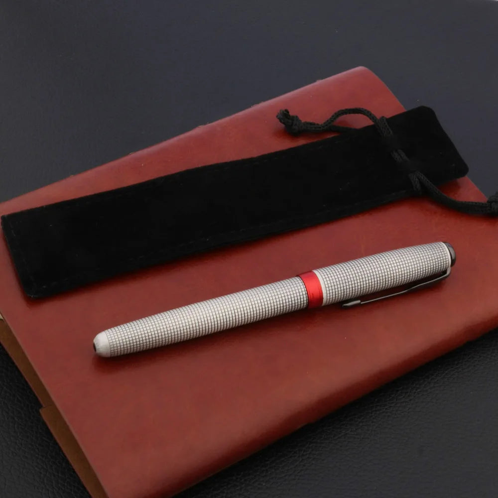 Luxury JINHAO 75 Fountain Pen – Checkered Design with Ash Feather Arrow, Tungsten Steel Black Nib for Office & School