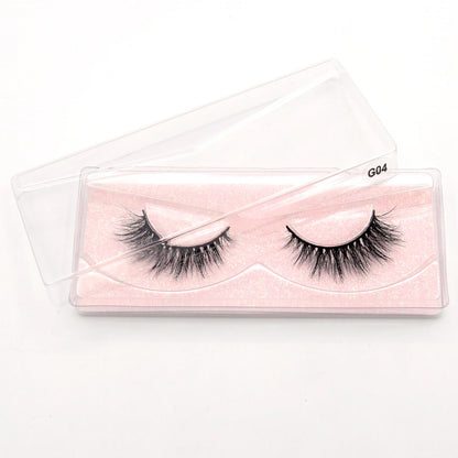 Visofree 13mm 3D Mink Eyelashes – Natural Long Handmade Cruelty-Free False Lashes for Makeup G04