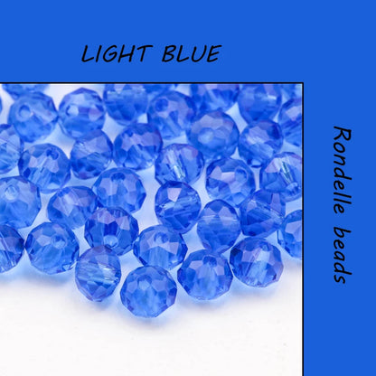 300PCS 4mm Round Crystal Glass Beads Set – Colorful Spacer Beads for Bracelet Jewelry Making & DIY Crafts (Buy 1 Get 1 Free)