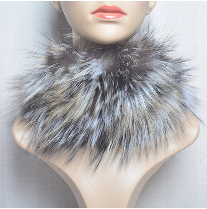 2025 Real Fox Fur Scarf and Headband – Luxury Winter Neck Warmer for Women, 100% Natural Fur, Elastic Ring Muffler