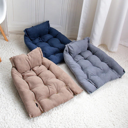 3-in-1 Multifunction Pet Bed – Soft Dog & Cat Cushion, Warm Winter Sofa Nest for Puppies & Kittens